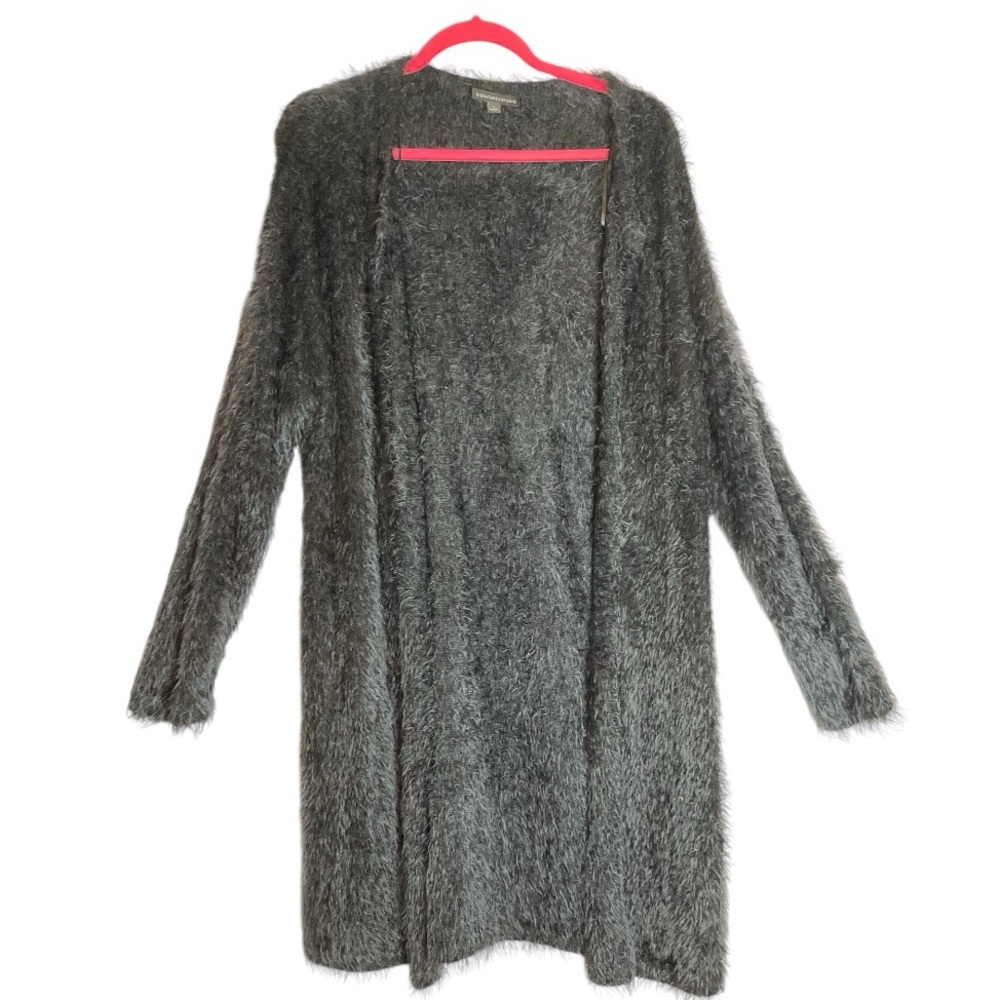Vintage Fuzzy Black Jacket Cardigan Sweater